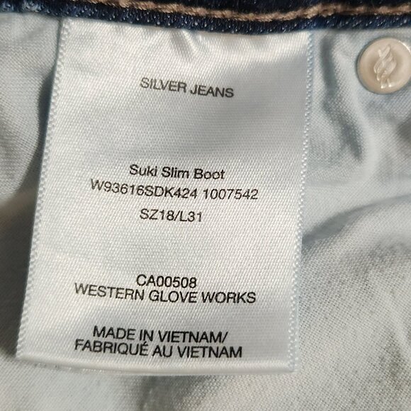 Sz 18 Silver Jeans Bootcut GUC - Picture 7 of 11
